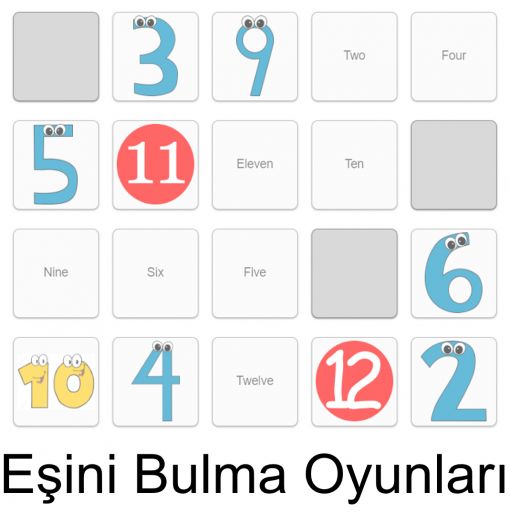  İngilizce Eşini Bulma Oyunları, Pair Games