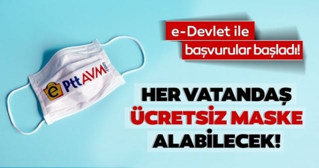 Ücretsiz maske başvuruları e-Devlet üzerinden yapılacak